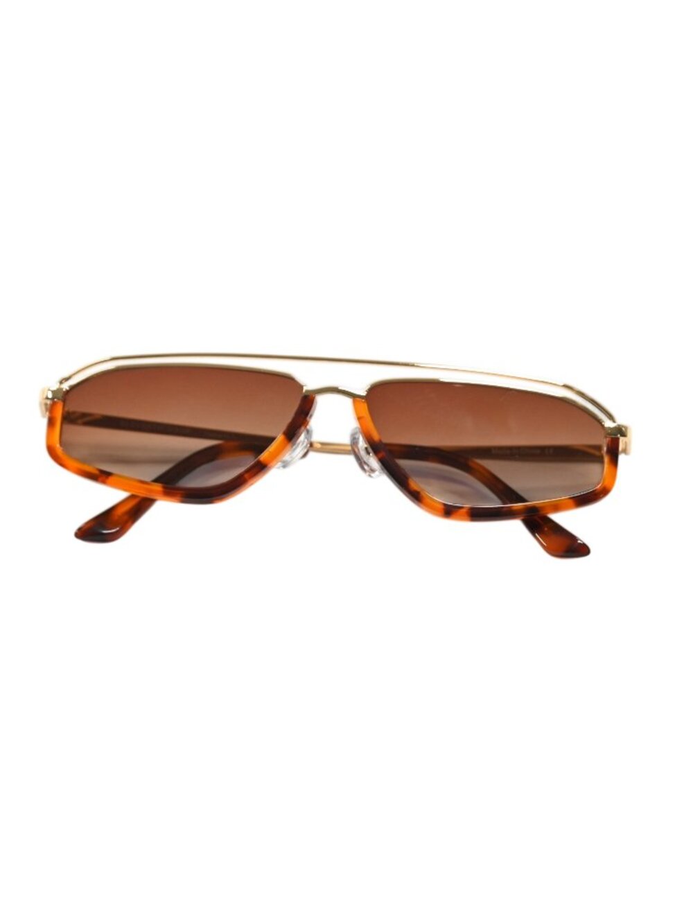 Eleventh Hour Polarized Slim Metal Aviator Sunglasses in Tortoise frame 11.1